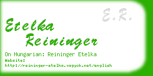 etelka reininger business card